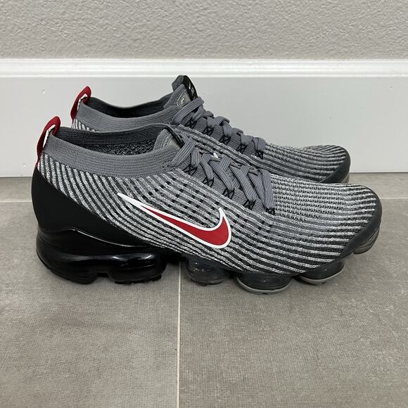 Nike Air VaporMax FlyKnit 3.0 Mens 10 Particle Gray Athletic Running Shoes - Picture 1 of 7